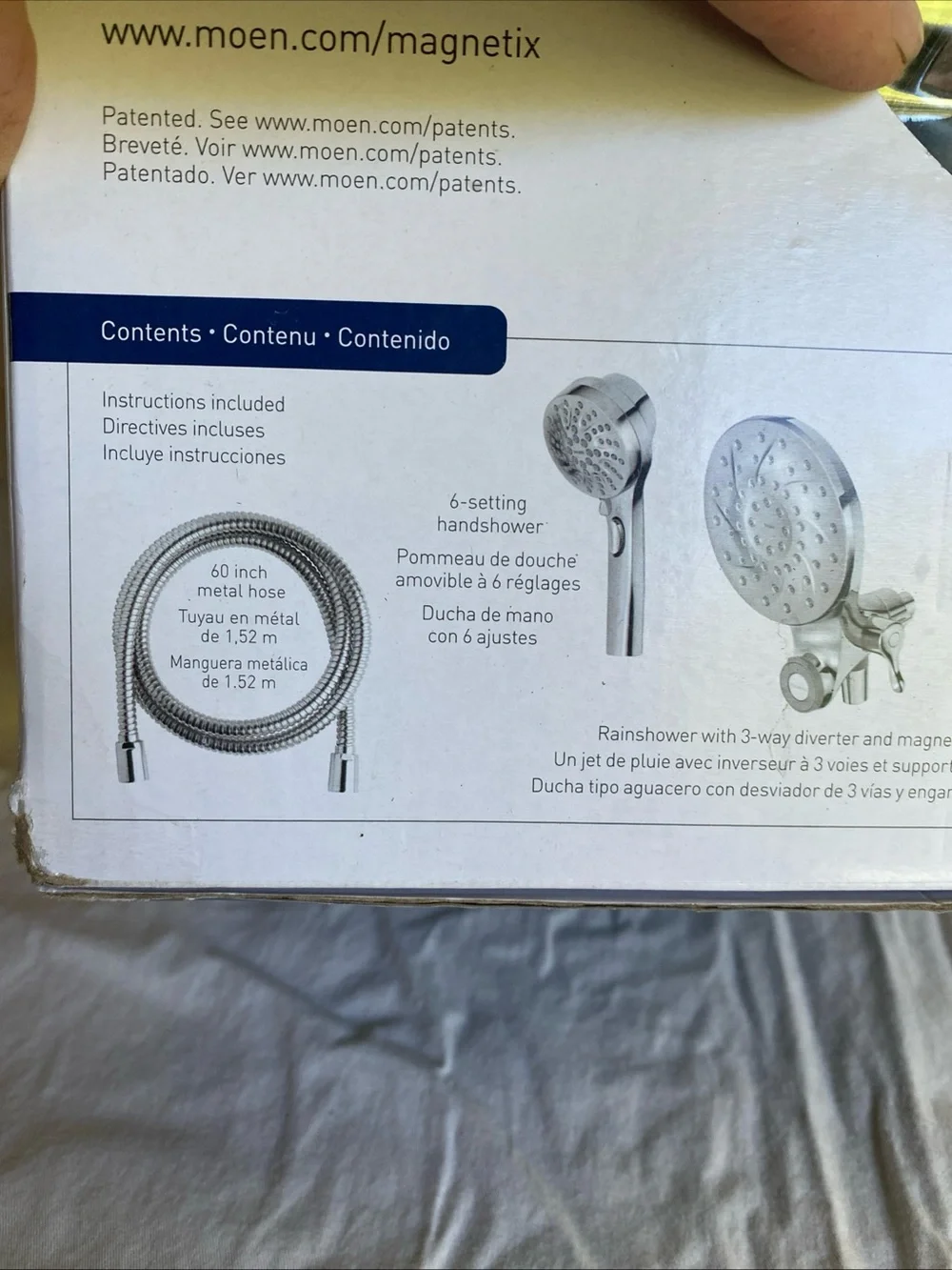 NIB Moen 26009 Magnetix Engage Six-Function Dual Hand & Rain Shower Chrome